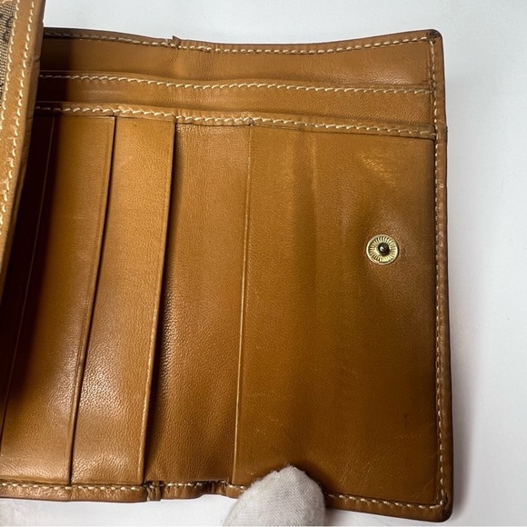 🤎GUCCI Vintage Interlocking G Micro GG Logo Canvas/Leather Bifold Wallet🤎 - Picture 10 of 15